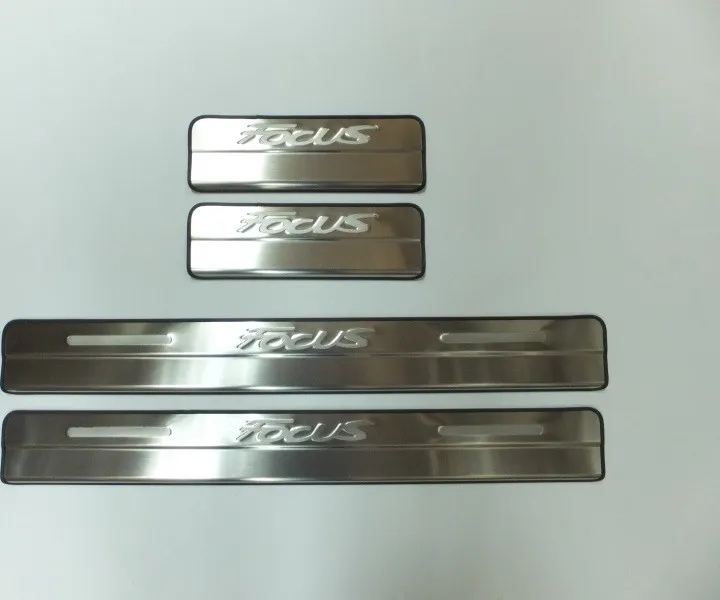 Накладка JMT на дверные пороги (с логотипом) для Ford Focus III седан 2011-2020