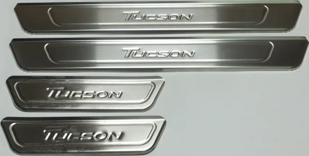 Накладка JMT на дверные пороги (с логотипом) для Hyundai Tucson 2016-2020