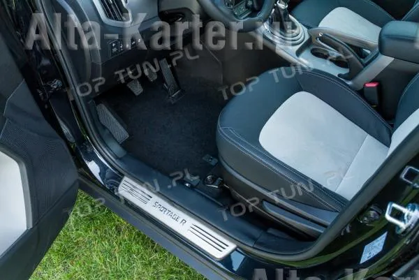 Накладки Alvi-Style  на внутренние пороги для Kia Sportage III 2010-2014