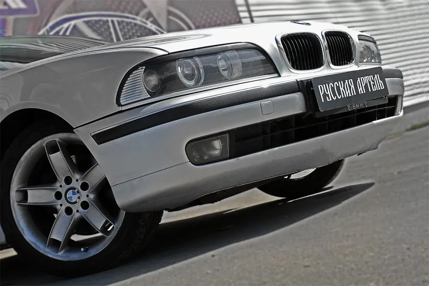 Накладки Русская Артель на передние фары (реснички) для BMW 5 E39 рестайлинг 2001-2004 Глянец