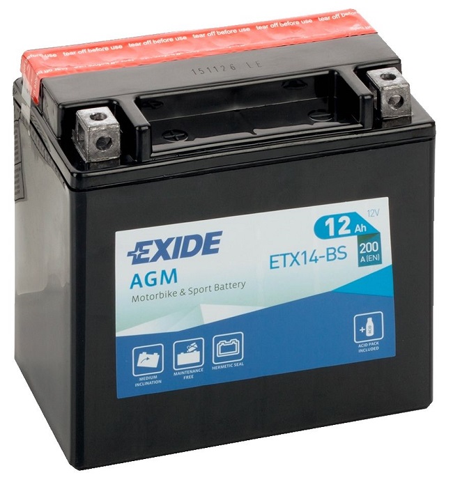 Аккумуляторная батарея Exide ETX14LBS (12В, 12А/ч)