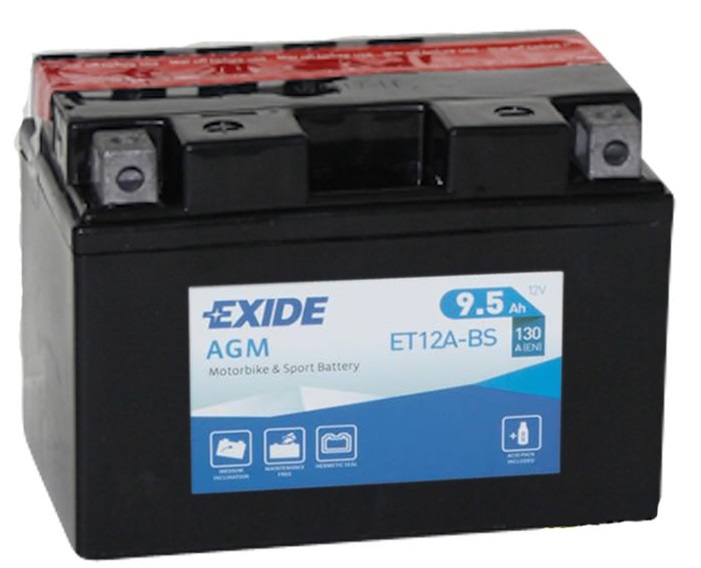 Аккумуляторная батарея Exide ET12ABS (12В, 9.5А/ч)
