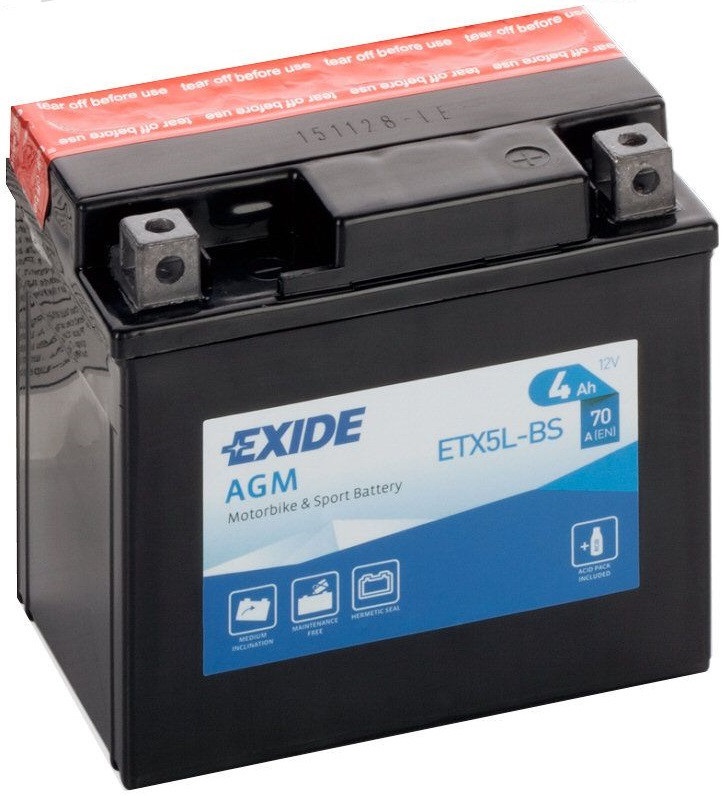 Аккумуляторная батарея Exide ETX5LBS (12В, 4А/ч)