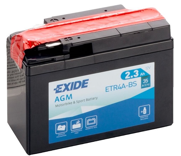 Аккумуляторная батарея Exide ETR4ABS (12В, 2.3А/ч)