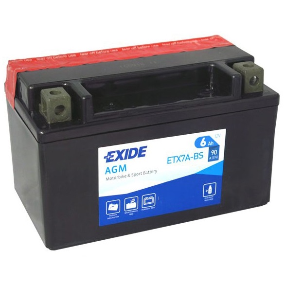 Аккумуляторная батарея Exide ETX7ABS (12В, 6А/ч)
