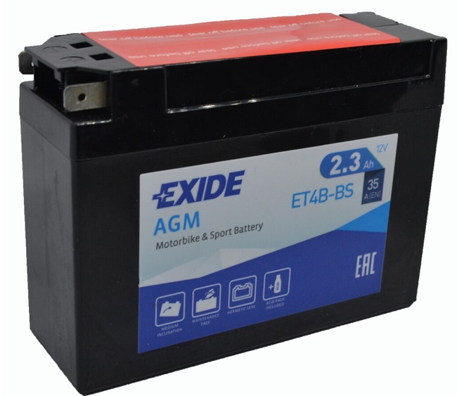 Аккумуляторная батарея Exide ET4BBS (12В, 2.3А/ч)