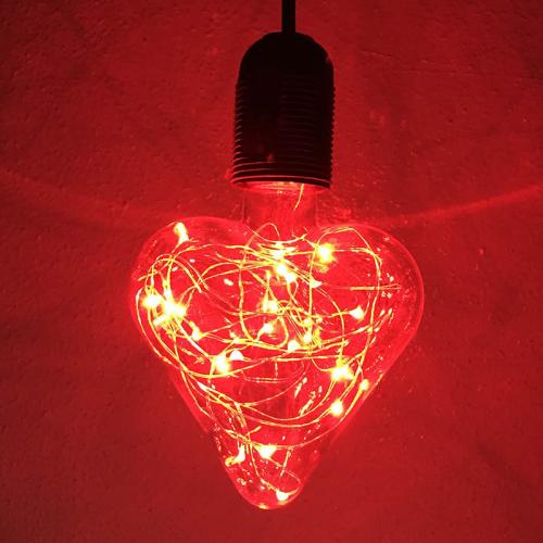 Светодиодная лампа (LED) Espada сердце красное, Е27, 3W (E-E27HBJ68R) (43210)