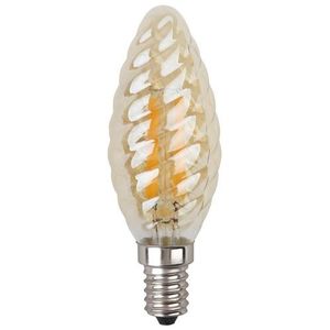 Светодиодная лампа ЭРА Б0027941 F-LED BTW-5w-827-E14 gold свеча витая золотая