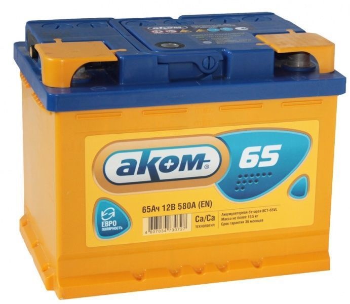 Аккумуляторная батарея Аком 4607034730727 (12В, 65А/ч)