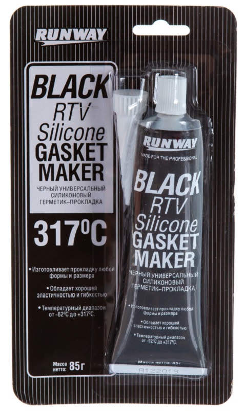 Силиконовый герметик-прокладка Runway RW8501,черный