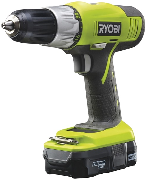 Аккумуляторная дрель-шуруповерт Ryobi ONE+ R18DDP-LL13G 2x1.3Ah 5133002211