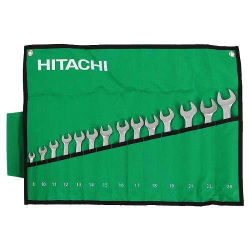 Набор комбинированных гаечных ключей Hitachi 774020, 14 предметов в скрутке