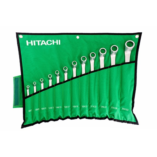 Набор раздвоенных кольцевых гаечных ключей Hitachi 774019, 12 предметов