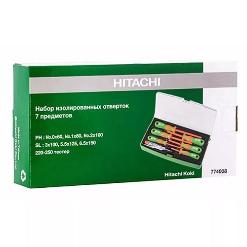 Набор изолированных отверток Hitachi 774008 (7 предметов)