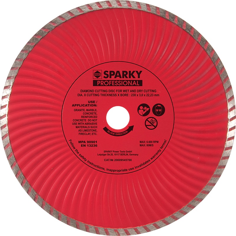 Алмазный диск для резки керамической плитки и керамогранита Sparky 20009545600, 125 мм