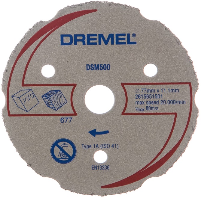 Диск карбидный отрезной Dremel 2615S500JA, 77х11 мм
