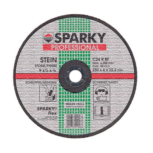 150x6x22.2 C24R BF Шлифовальный диск по камню Sparky