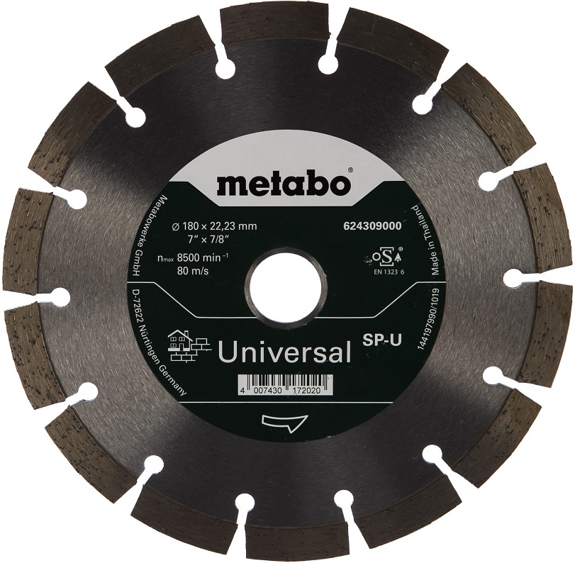 Круг алмазный универсальный Metabo 624309000, 180х22.2 мм
