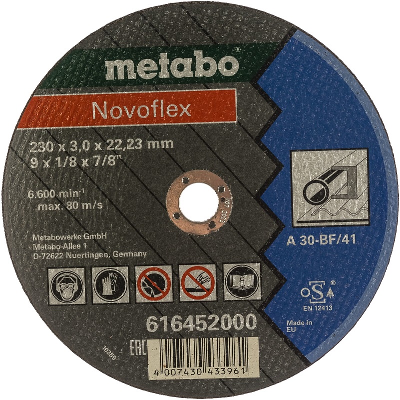 Круг отрезной сталь Novoflex Metabo 616452000, 230x22.2 мм