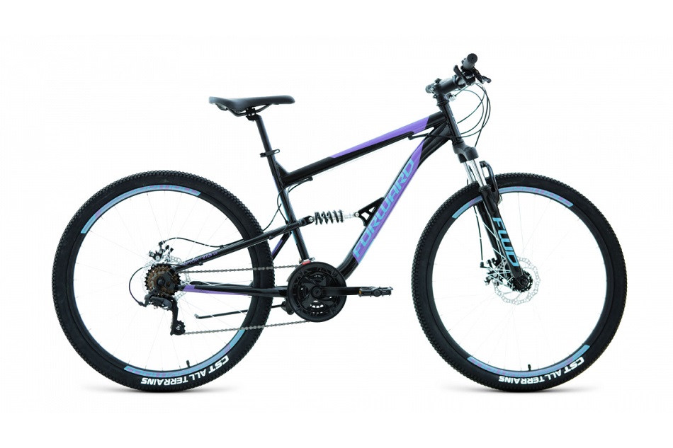 Велосипед 27,5 Forward Raptor 27,5 2.0 disc Черный/Фиолетовый, RBKW0SN7P013