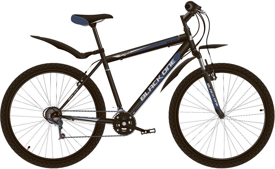 Велосипед Black One Onix 27.5 черный/синий/серый, H000016574