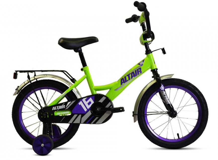 Велосипед 14 Altair Kids Ярко-зеленый/Фиолетовый, RBKT0LNF1004RBKT0LNF1004