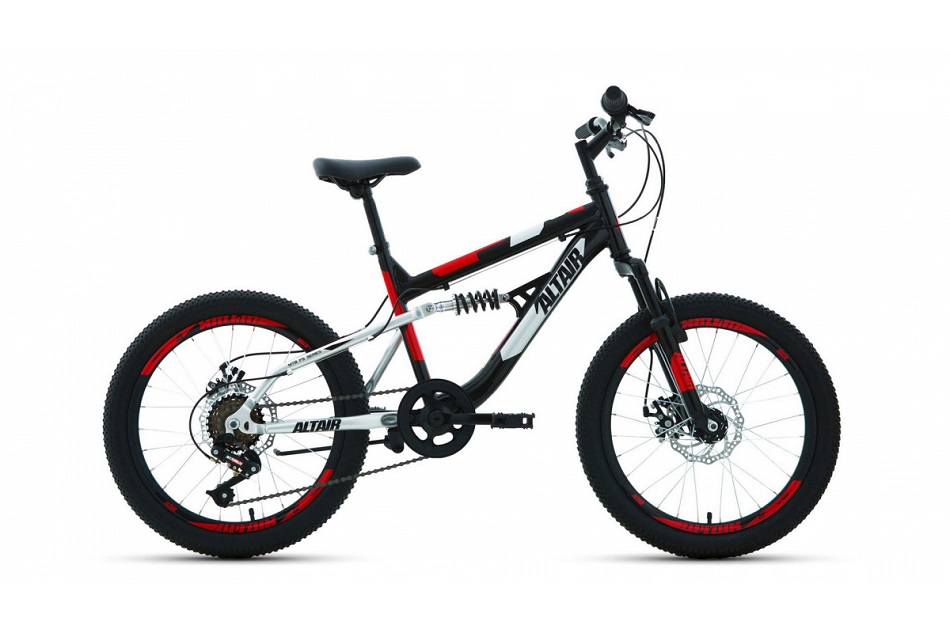 Велосипед 20 Altair MTB FS Черный/Красный, RBKT02N4P002