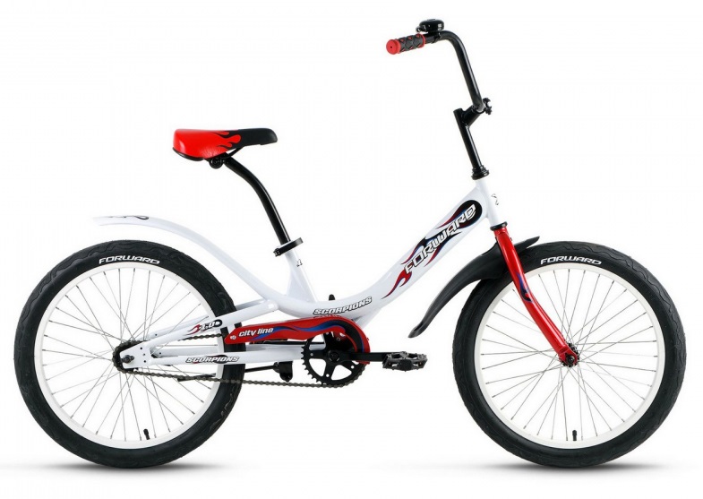 Велосипед 20 Forward Scorpions Белый/Красный, RBKW05N01003