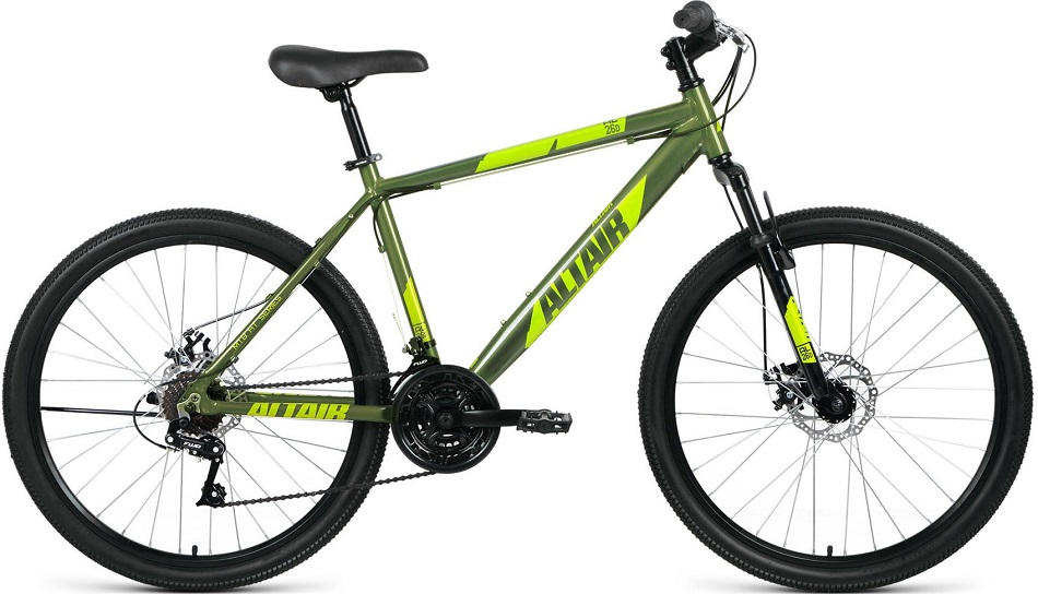 Велосипед 26 Altair AL 26 D Зеленый,  RBKN9M66Q017