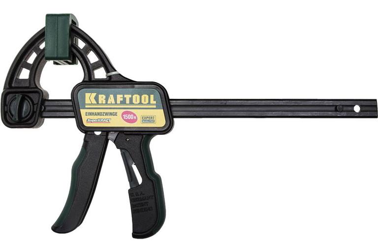 Струбцина KRAFTOOL 32226-15 EXPERT EcoKraft ручная пистолетная, пластиковый корпус (150/350 мм)