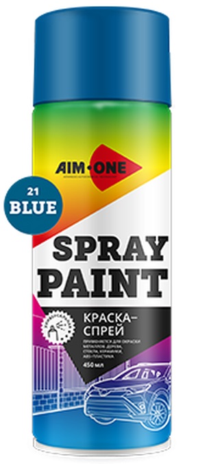Краска-спрей AIM-ONE SP-B21 синяя