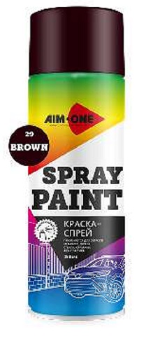 Краска-спрей AIM-ONE SP-BW29, коричневая