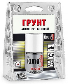 Грунт антикоррозионный KUDO KU-70006 ремонтный во флаконе с кисточкой Серый