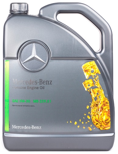 Масло моторное синтетическое Mercedes A000 989 22 07 13 FBDR Genuine 5W-30, 5л