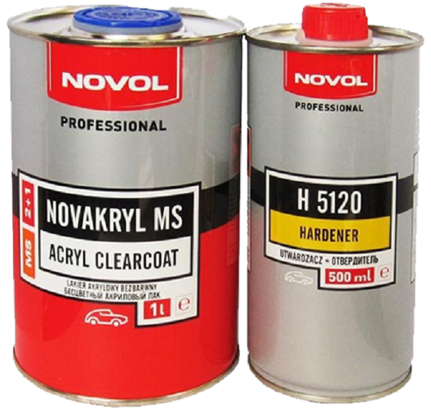 Бесцветный лак Novol 8001,Novakryl MS 2+1+отвердитель