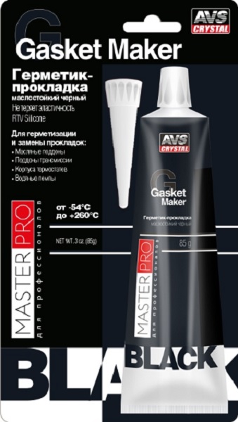 Герметик-прокладка AVS A40276S, маслостойкий, черный