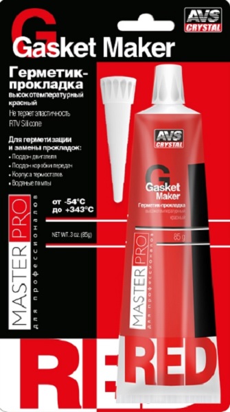 Герметик-прокладка высокотемпературный MasterPro AVS A40275S, красный 