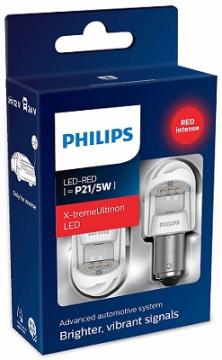 Лампа светодиодная Philips 11499XURX2 X-treme Ultinon LED gen2 P21/5W 12-24В 2,2/0,3Вт