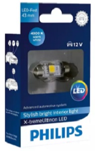 Лампа светодиодная Philips 129454000KX1 X-treme Ultinon LED C5W, 12В 1Вт