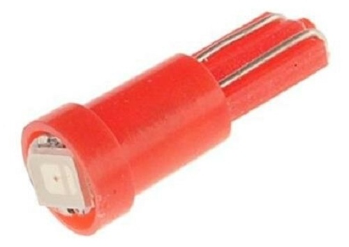 Лампа светодиодная MegaPower M-50113R t5 (w2*4.6d) 1 smd 3528 red 12В