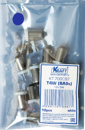 Светодиод Kraft KT 700097 t4w (ba9s) 12v blue