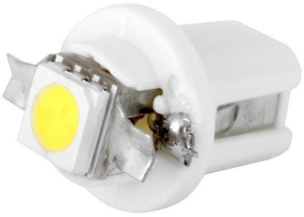 Лампа светодиодная Маяк 12T8,5D-W\1SMD\5050 Standard T5 12В