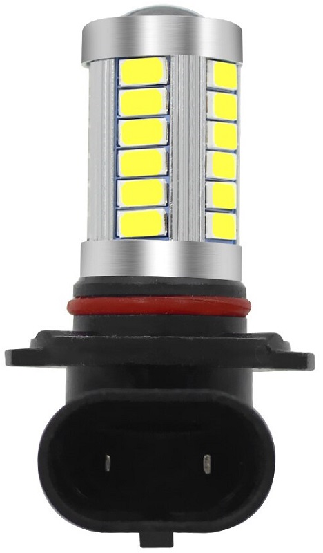 Автолампа светодиодная Avg 32-9006 hb4/9006-5630-33smd (p22d) (линза) 12v 