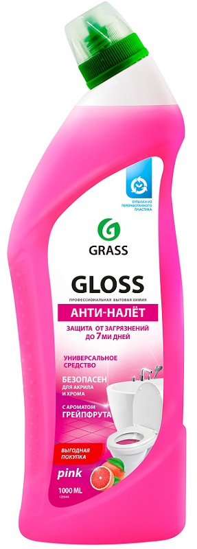 Чистящий гель для ванны и туалета Gloss pink Grass 125544, 1л