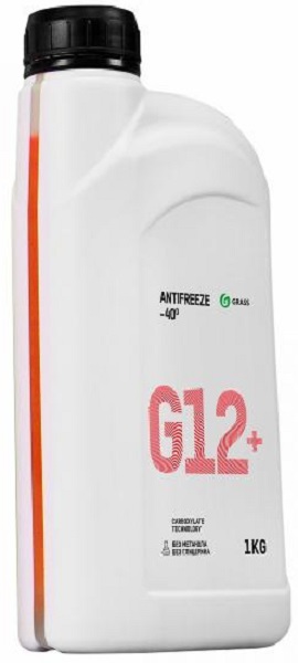 Жидкость охлаждающая низкозамерзающая Антифриз G12+ -40 Grass 110331, 1кг