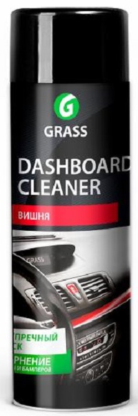 Очиститель-полироль пластика для наружных частей Dashboard Cleaner вишня Grass 110333-2, аэрозоль 650 мл
