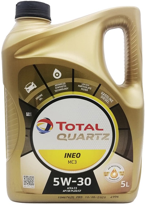 Масло моторное синтетическое Total 213698 QUARTZ INEO MC3 5W-30, 5л