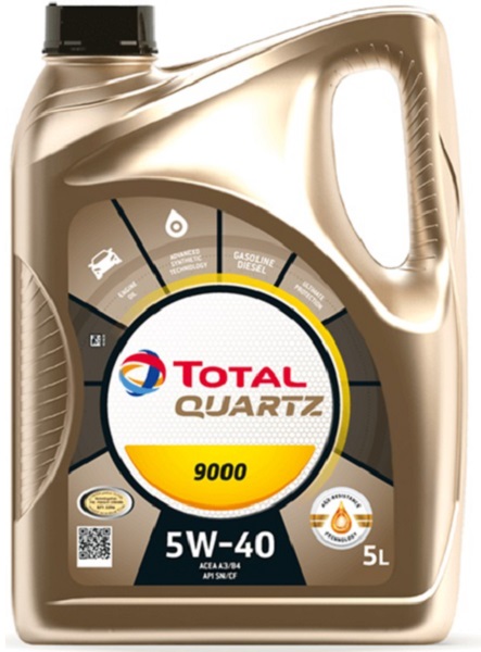 Масло моторное синтетическое Total 213678 QUARTZ 9000 5W-40, 5л