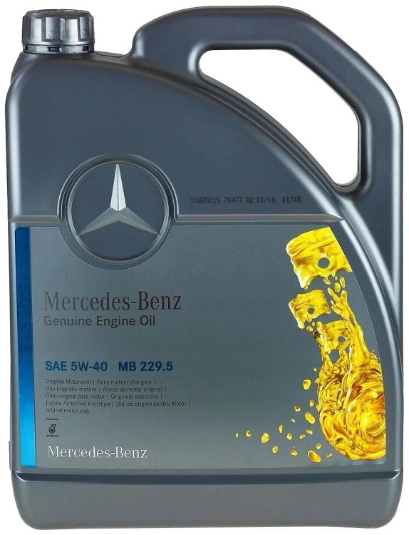 Масло моторное синтетическое MERCEDES-BENZ A000 989 79 02 13 BIFR Genuine 5W-40, 5л
