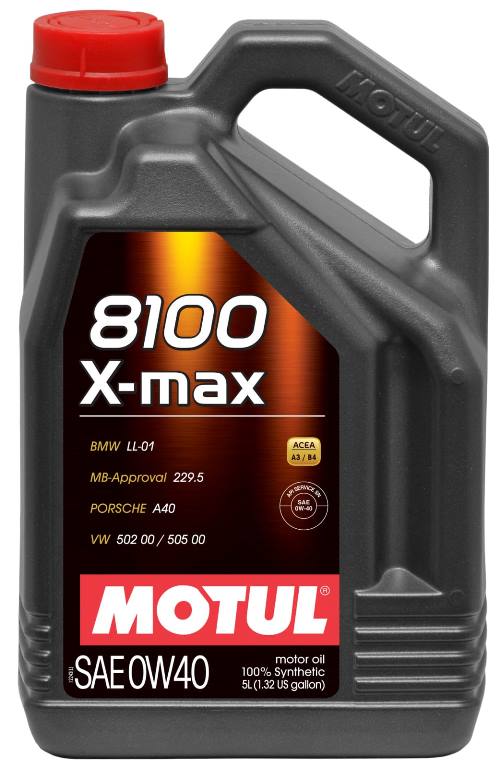 Масло моторное синтетическое Motul 104533 8100 X-max 0W-40, 5л